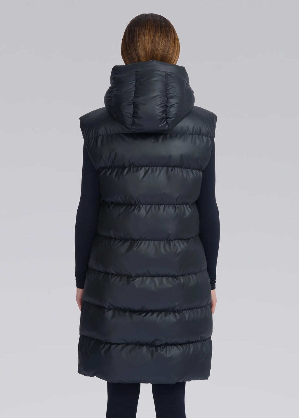 Women's Sandbanks Black Bay Long Hooded Gilet - image 6