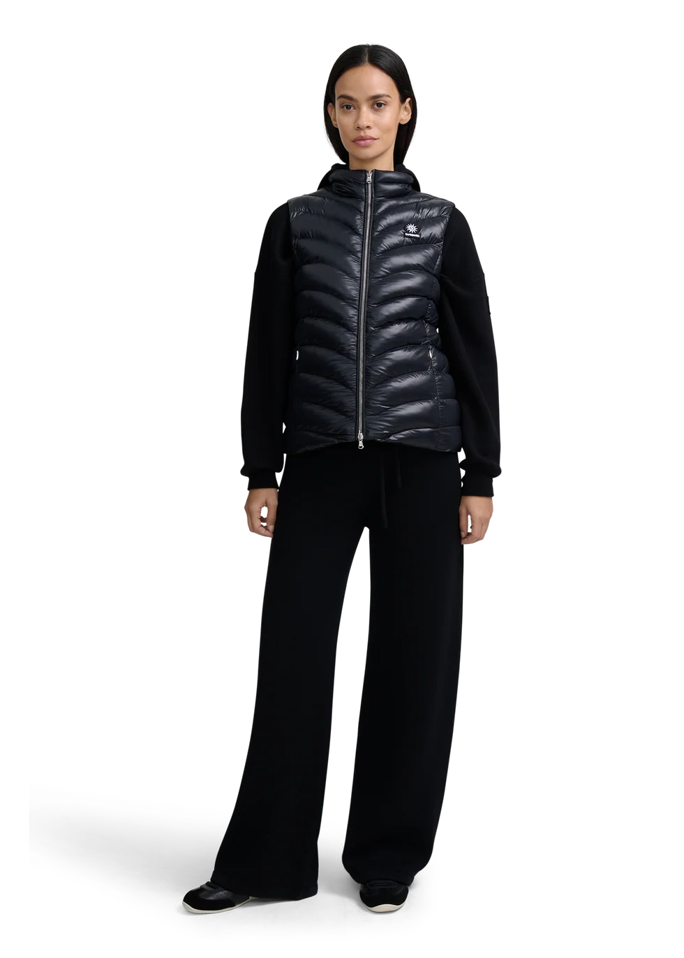 Women's Sandbanks Micro Puffer Gilet in Black