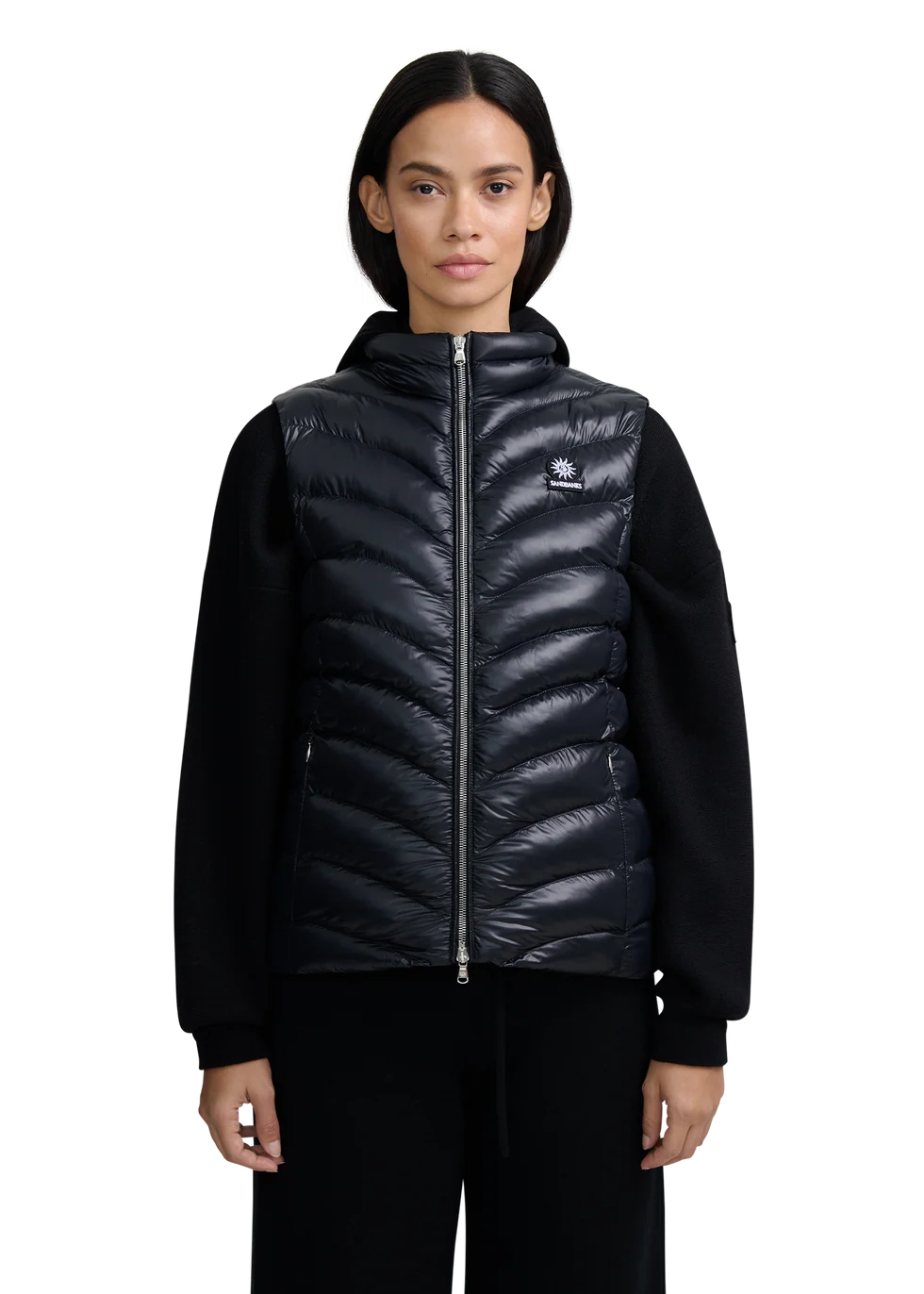 Women's Sandbanks Micro Puffer Gilet in Black