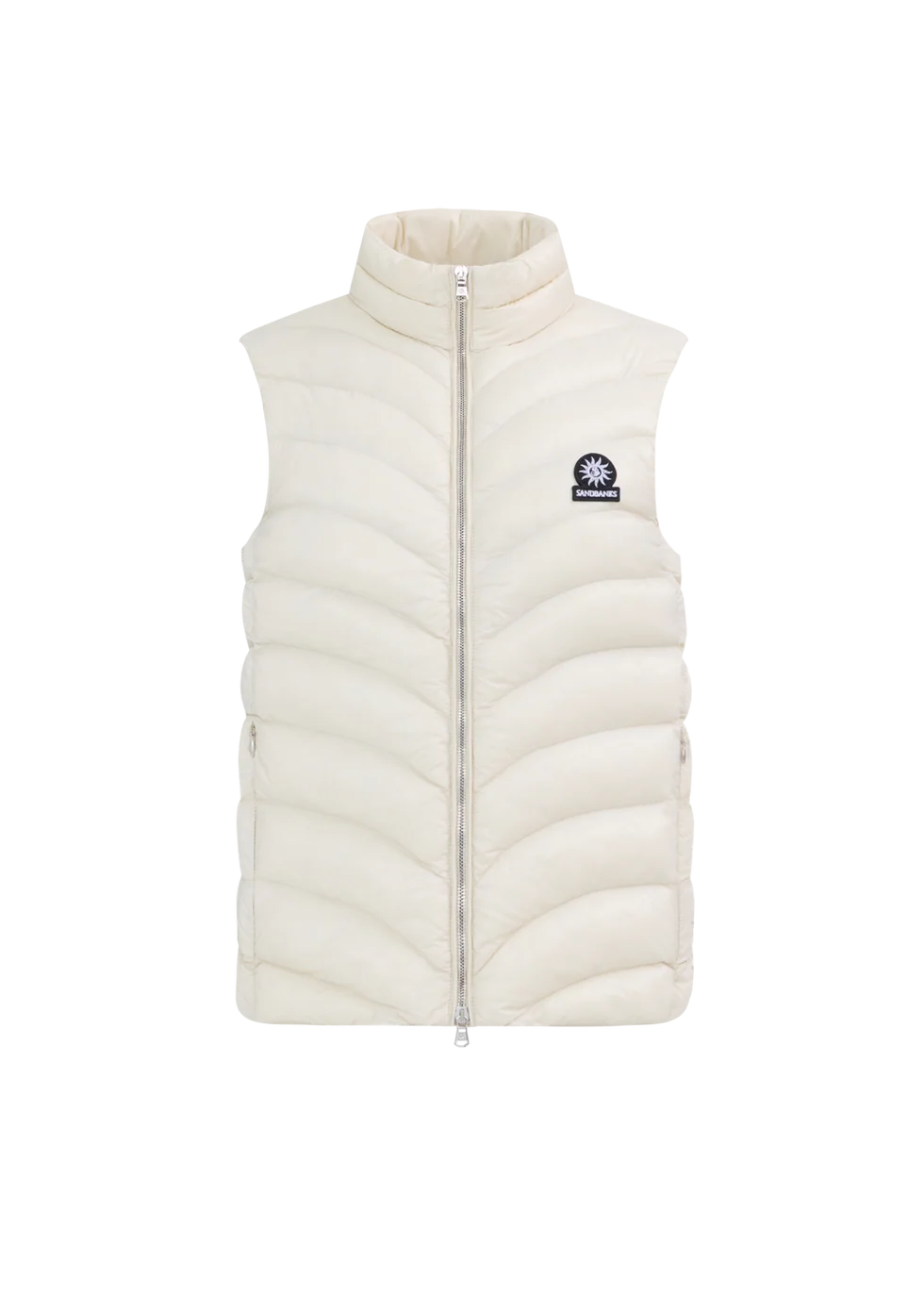 Women's Sandbanks Micro Puffer Gilet in Stone