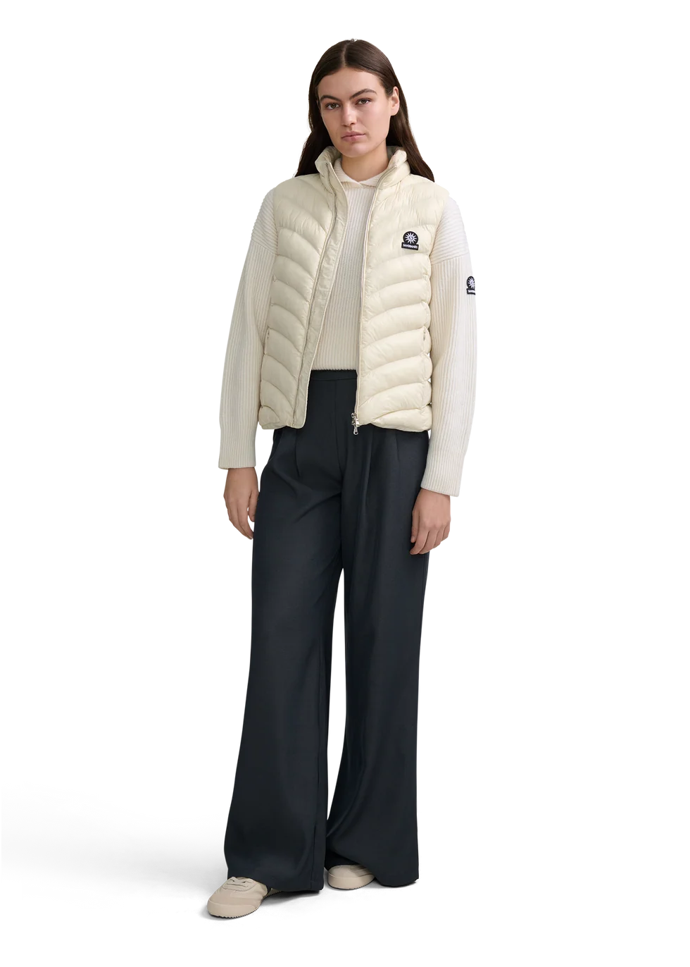 Women's Sandbanks Micro Puffer Gilet in Stone