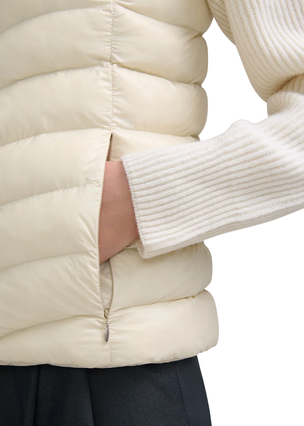 Women's Sandbanks Micro Puffer Gilet in Stone