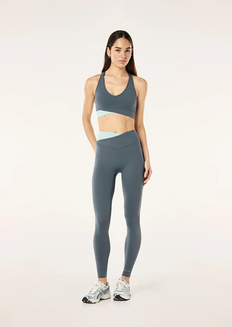 Women's P.E Nation Wander Sports Bra in Thunder — view 3