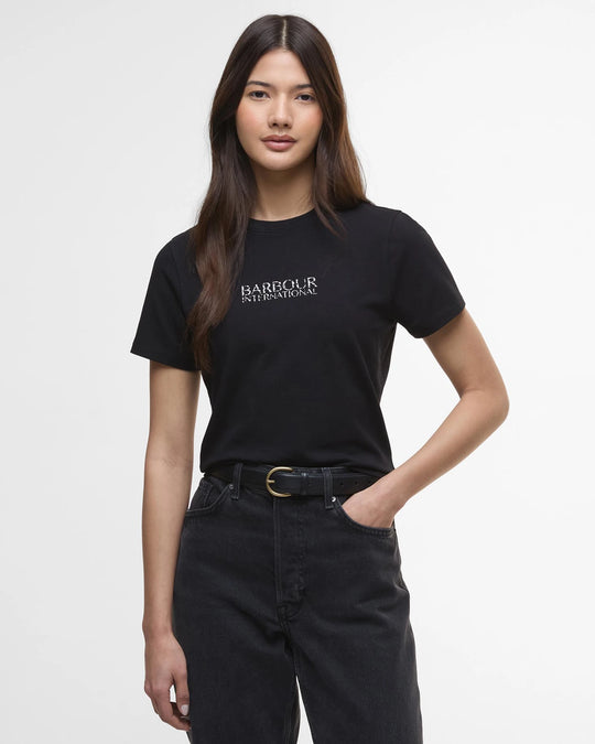 Women's Barbour Harley Black T-Shirt