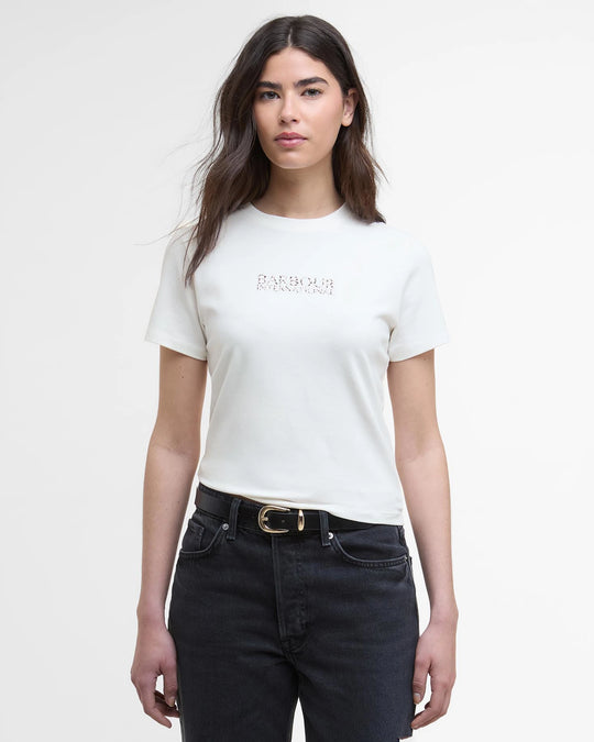 Women's Barbour Harley White T-Shirt