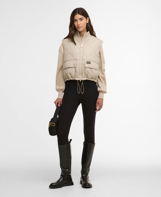 Women's Barbour International Nia Gilet I Cement