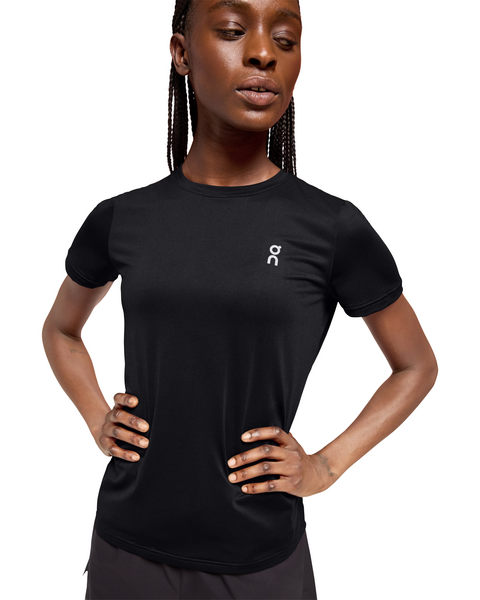Women's On Running Core Black Short Sleeve T Shirt