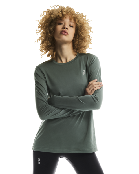 Women's On Running Core Long Sleeve T Shirt in Olive