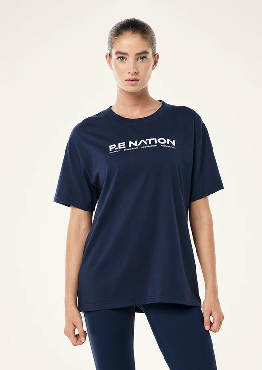 Women's P.E Nation Aero Tee In Dark Navy
