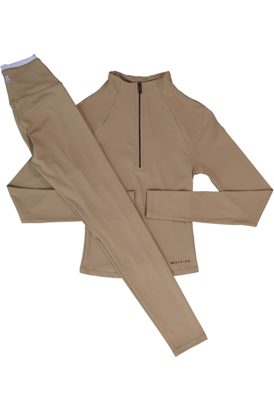 Women's P.E Nation Fawn Quarter Zip Top & Vita Leggings Set