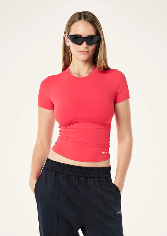 Women's P.E Nation Foundation T-Shirt in Strawberry Red