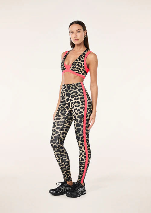 Women's P.E Nation Highgate Full Length Legging Leopard Diva Pink