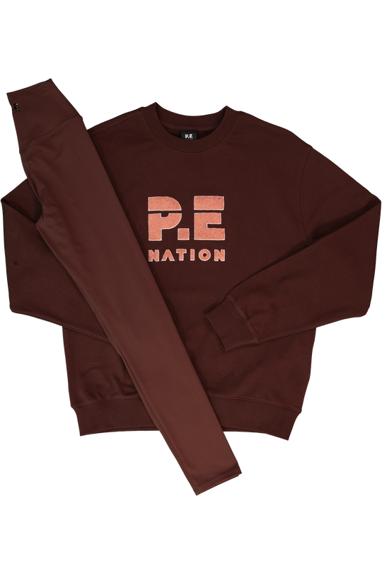 Women;s P.E Nation Mahogany Heads up Sweat & Signature Leggings Set