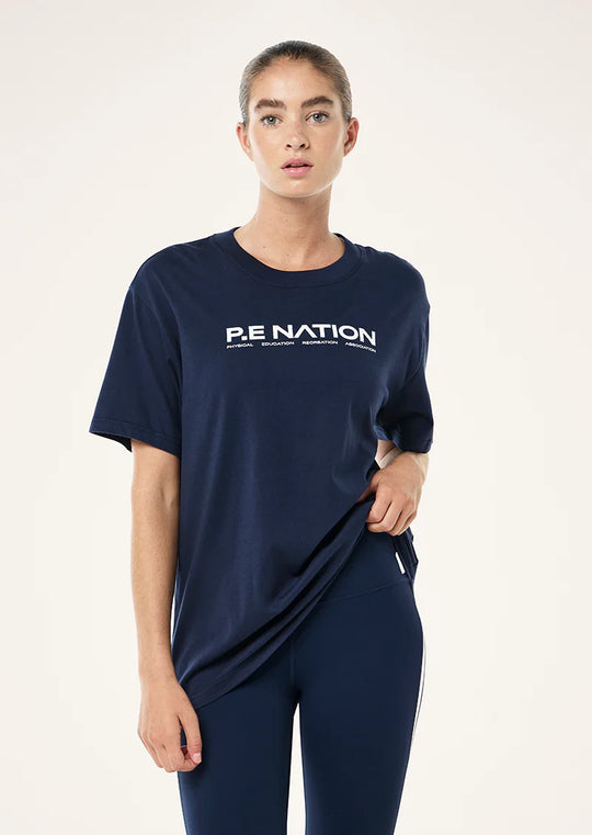 Women's P.E Nation Navy Aero T-Shirt & Highgate Leggings Set