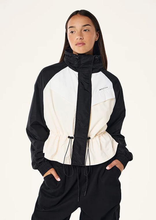 Women's P.E Nation Shelter Jacket in Black White