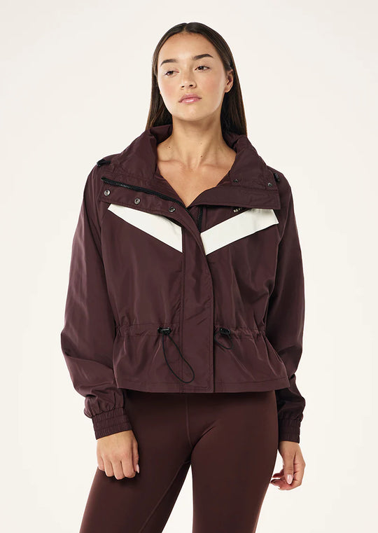Women's P.E Nation Shelter Jacket in Mahogany