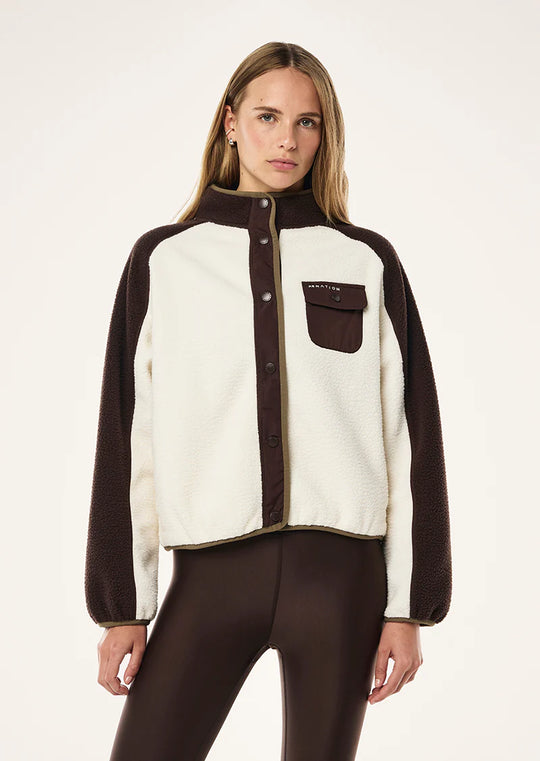 Women's P.E Nation Takeover Jacket in Whisper White