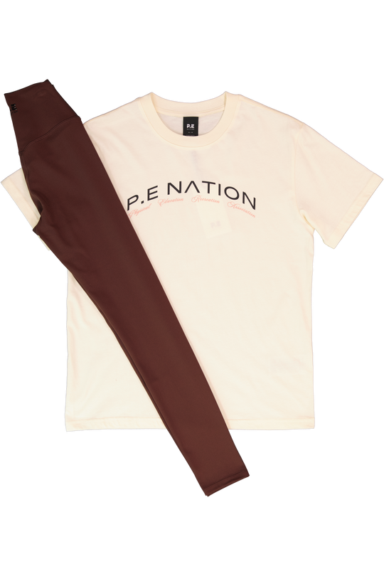 Women's P.E Nation Volume Tee & Mahogany Signature Legging Set
