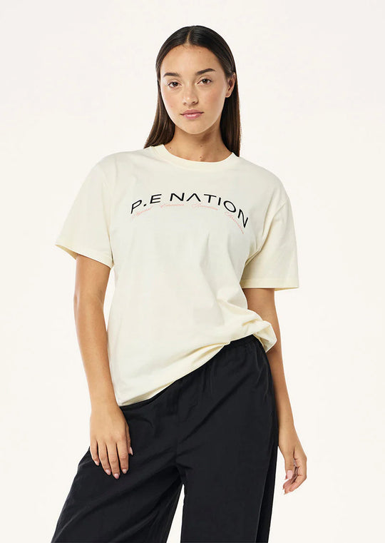 Women's P.E Nation Volume Tee in Whisper White