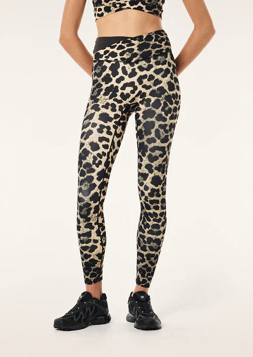 Women's P.E Nation Wander Full Length Leggings in Leopard & Smokestone