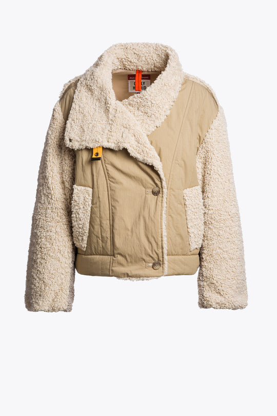 Women's Parajumpers Kaede Curly Fleece Bomber Jacket