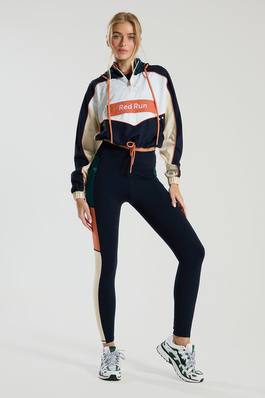 Women's Red Run Elements Windbreaker & Sculptured Leggings Set
