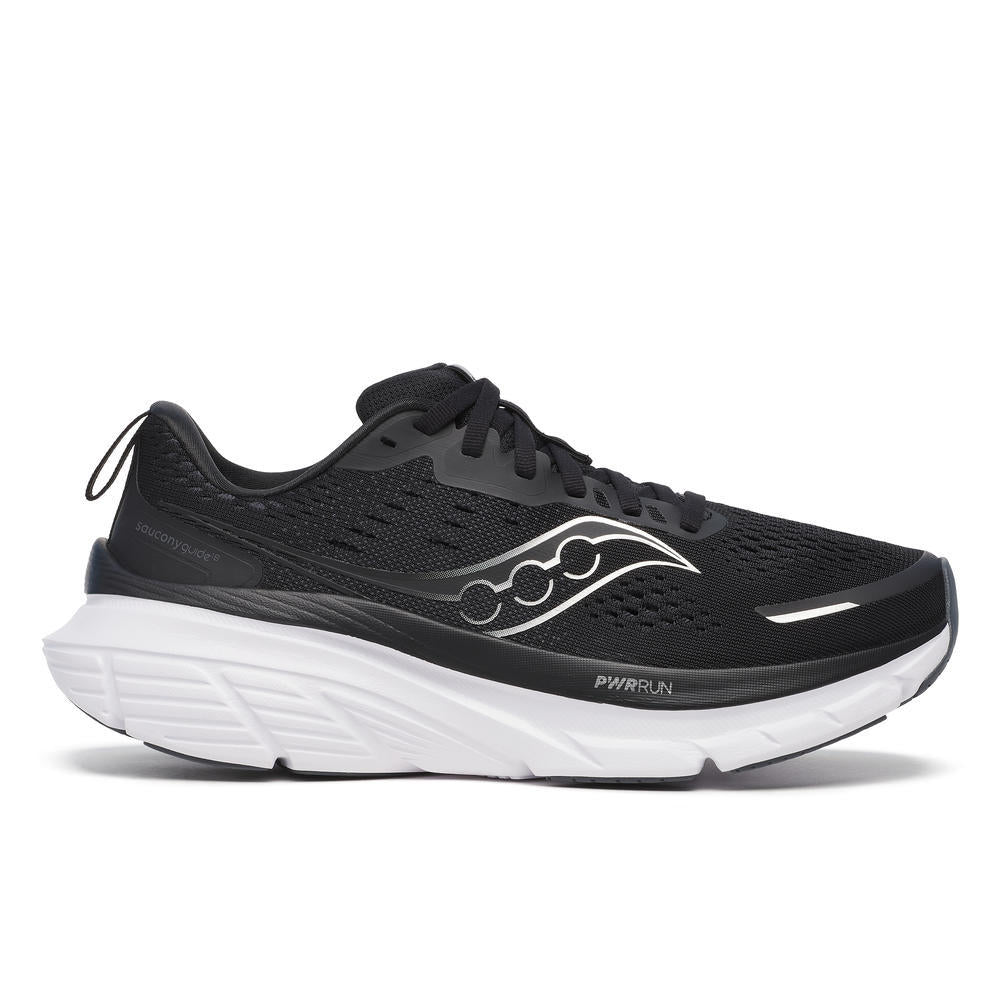 Women's Saucony Guide 18 Black/White Trainers