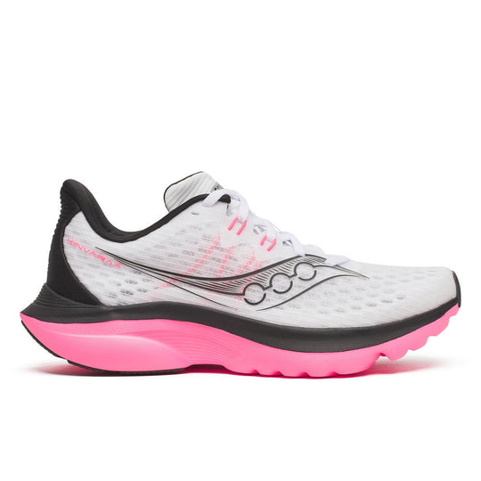 Women's Saucony Kinvara 16 White Black Trainers