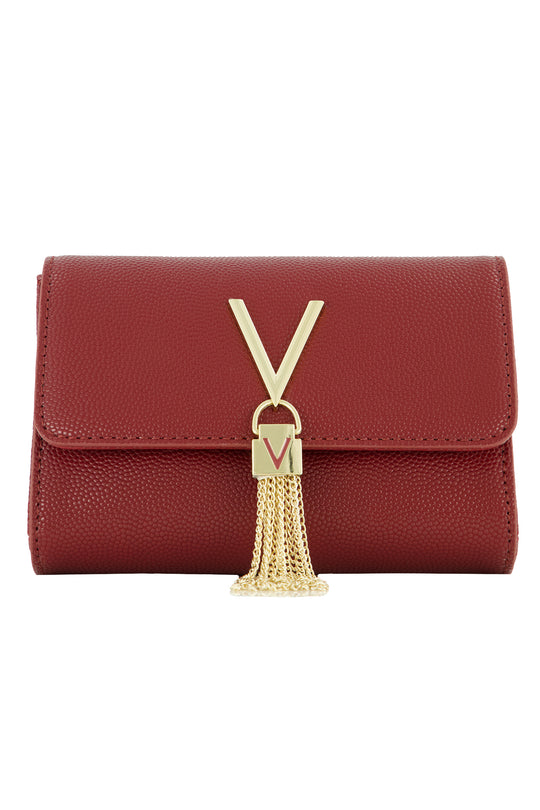 Women's Valentino Bags Bordeaux Small Divina Crossbody Clutch