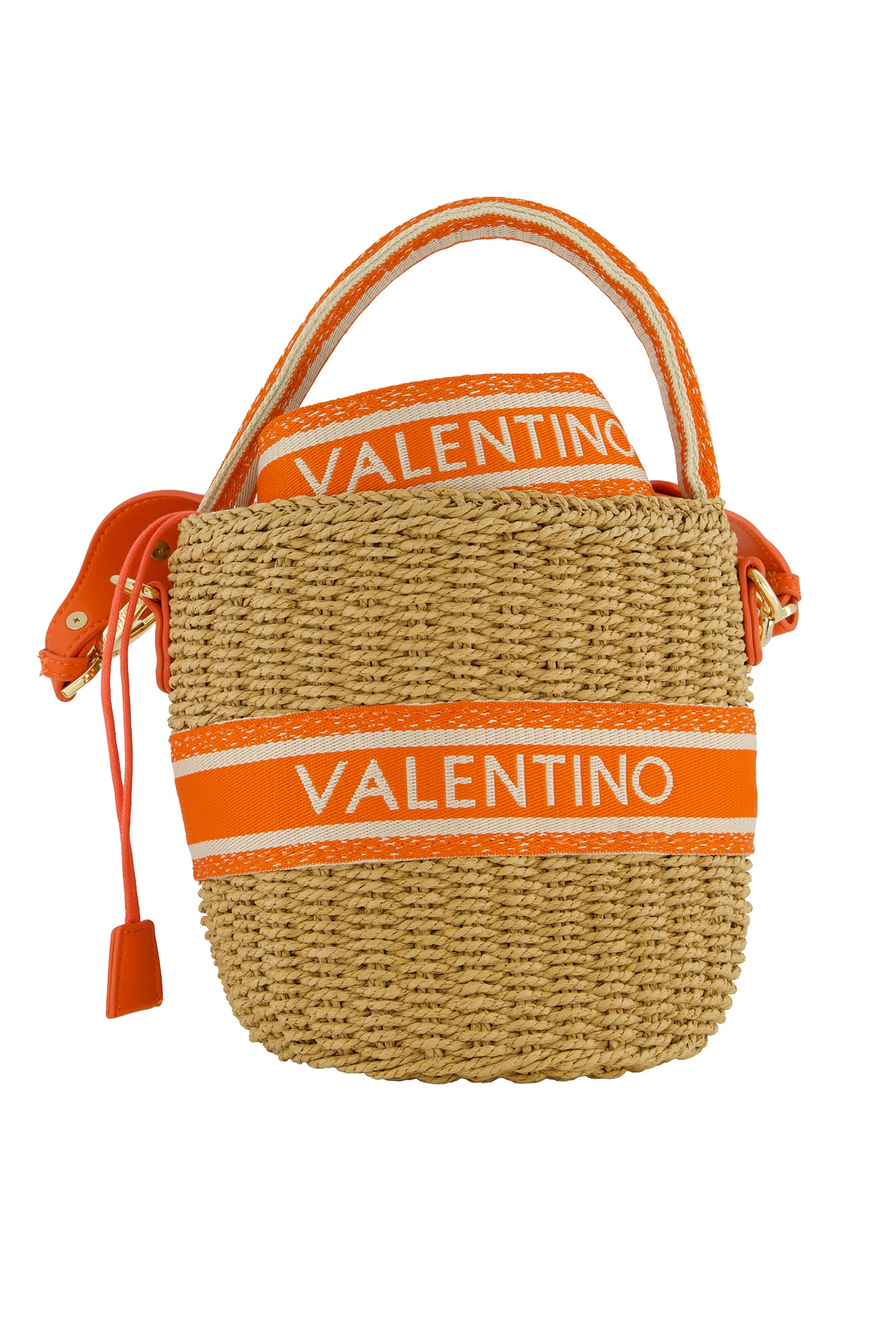 Women's Valentino Boho Bucket Bag in Natural Orange
