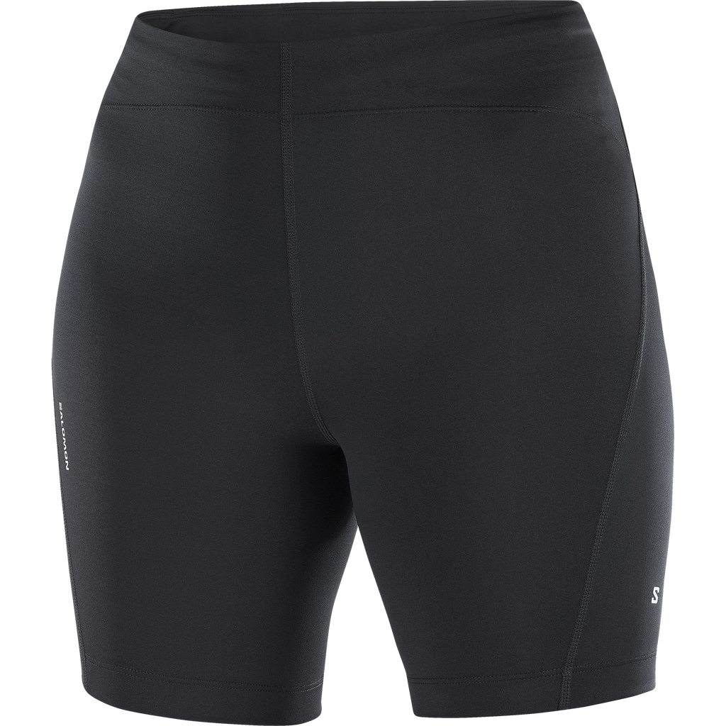 Black athletic shorts on a white background