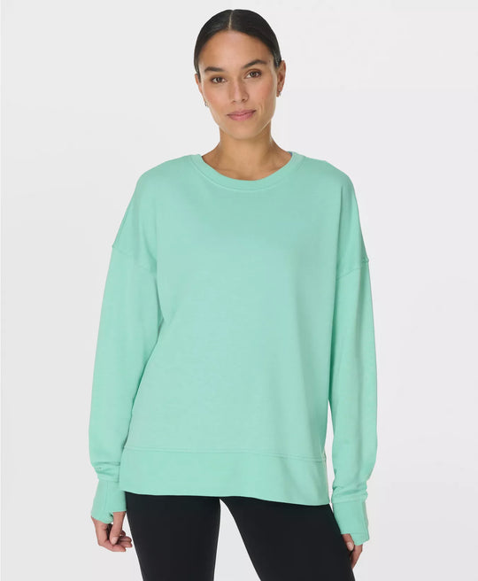 Womens Sweaty Betty After Class Longline Mint Green Sweater