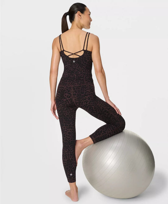 Womens Sweaty Betty Ultimate Studio Strappy Tank Brown  T Shirt