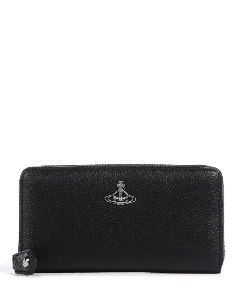 Womens Vivienne Westwood Classic Zip Round Black Wallet