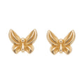 Gold plated ChloBo butterfly stud earrings. Symbol of new beginnings. Elegant & stylish jewelry.