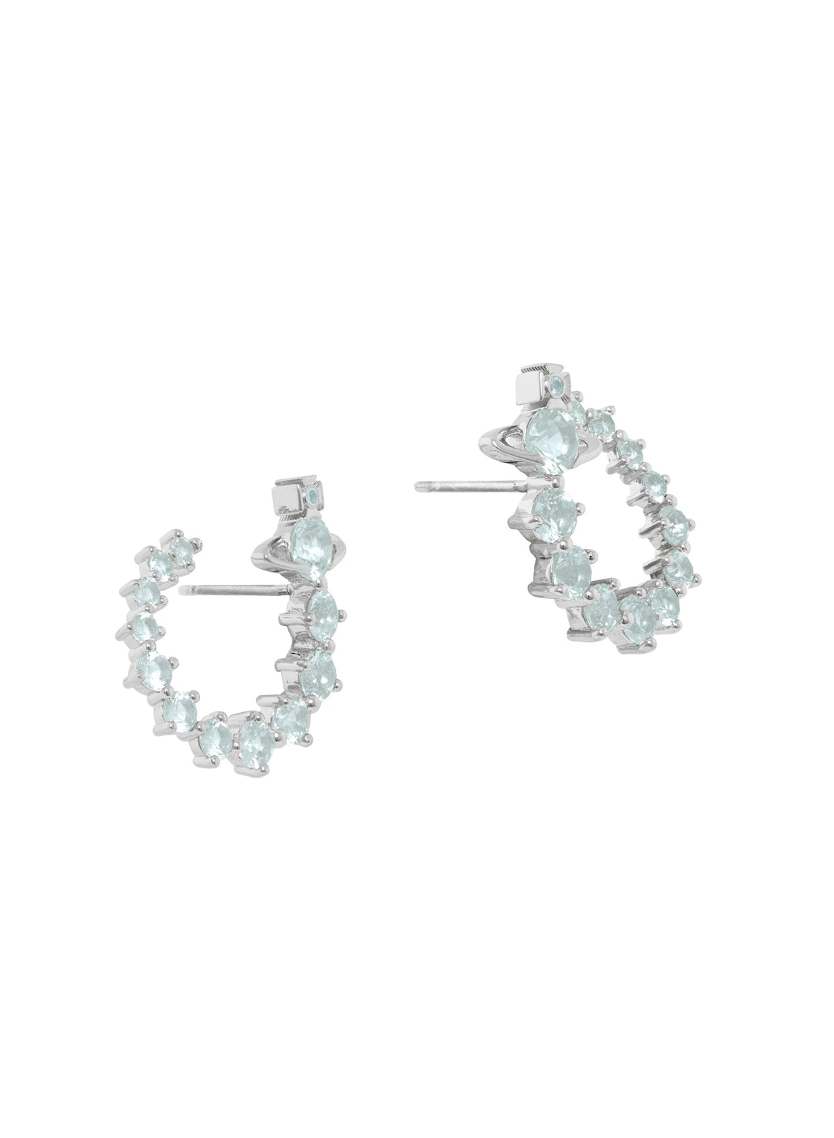 Vivienne Westwood Lydia Aqua CZ Earrings 6203009A-02P775 — view 2
