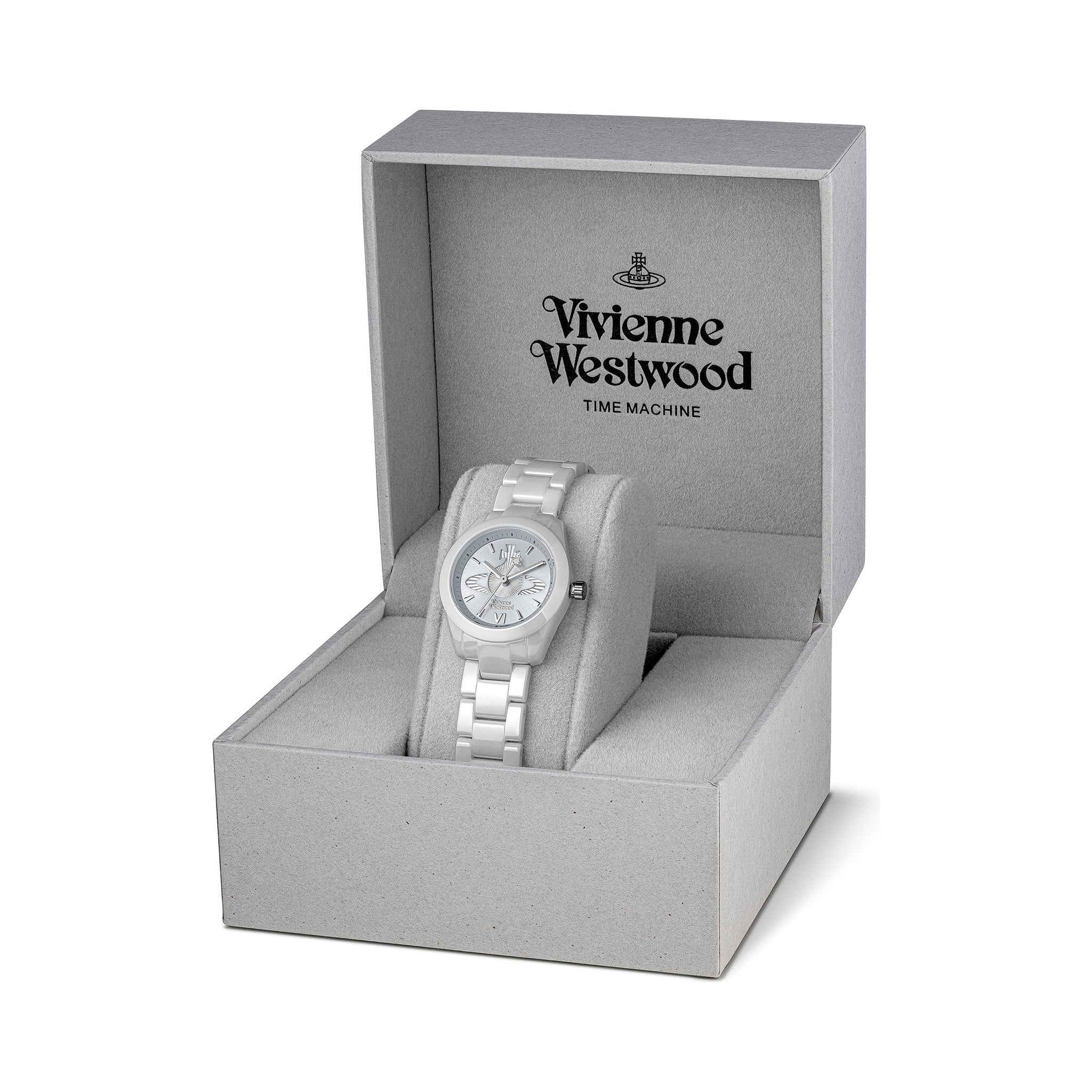 Vivienne Westwood Ladies Fenchurch Ceramica Light Blue Dial Bracelet W