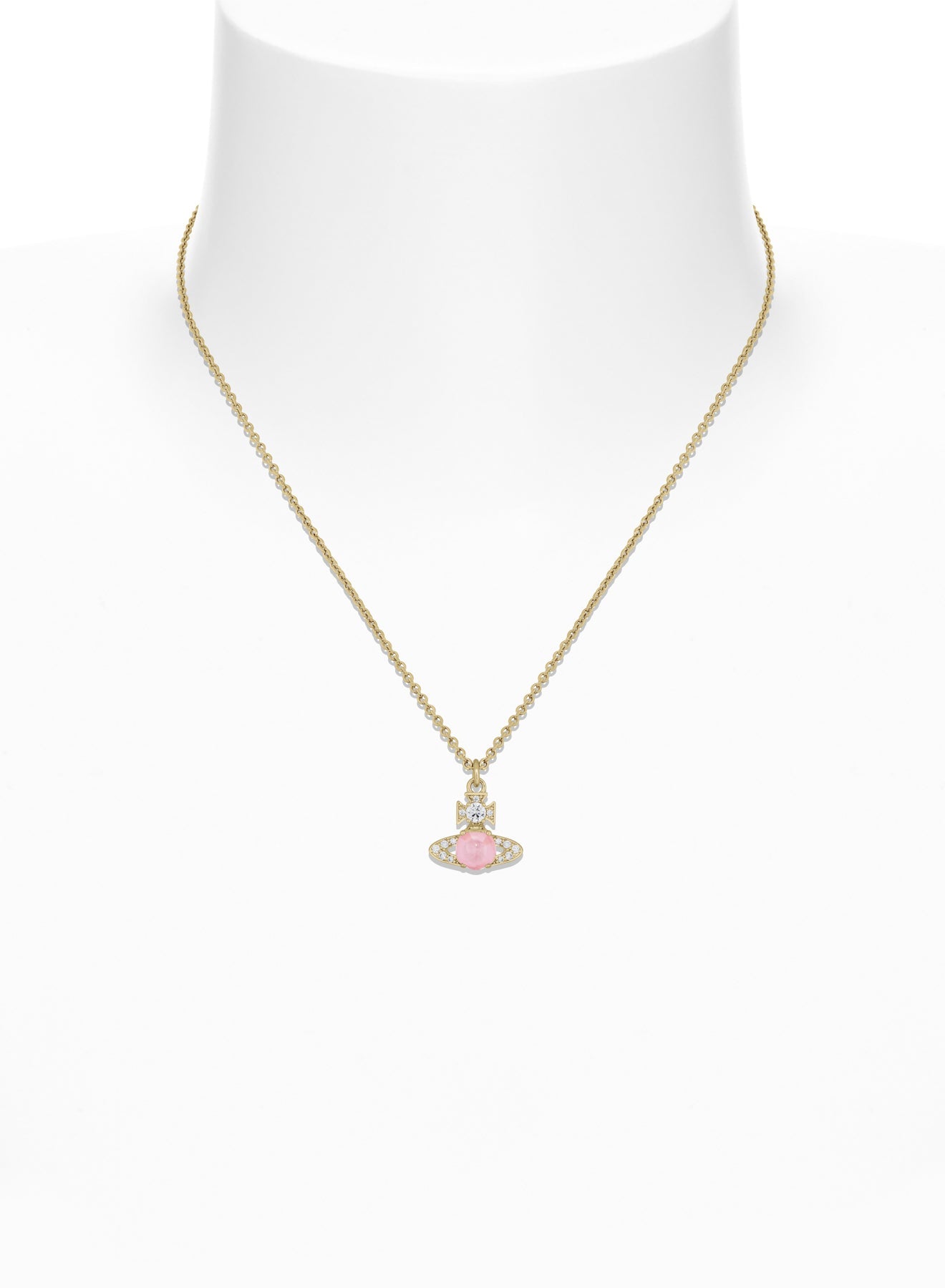 Vivienne Westwood Ondina Pink CZ Necklace 630203JJ-02R604- — view 2