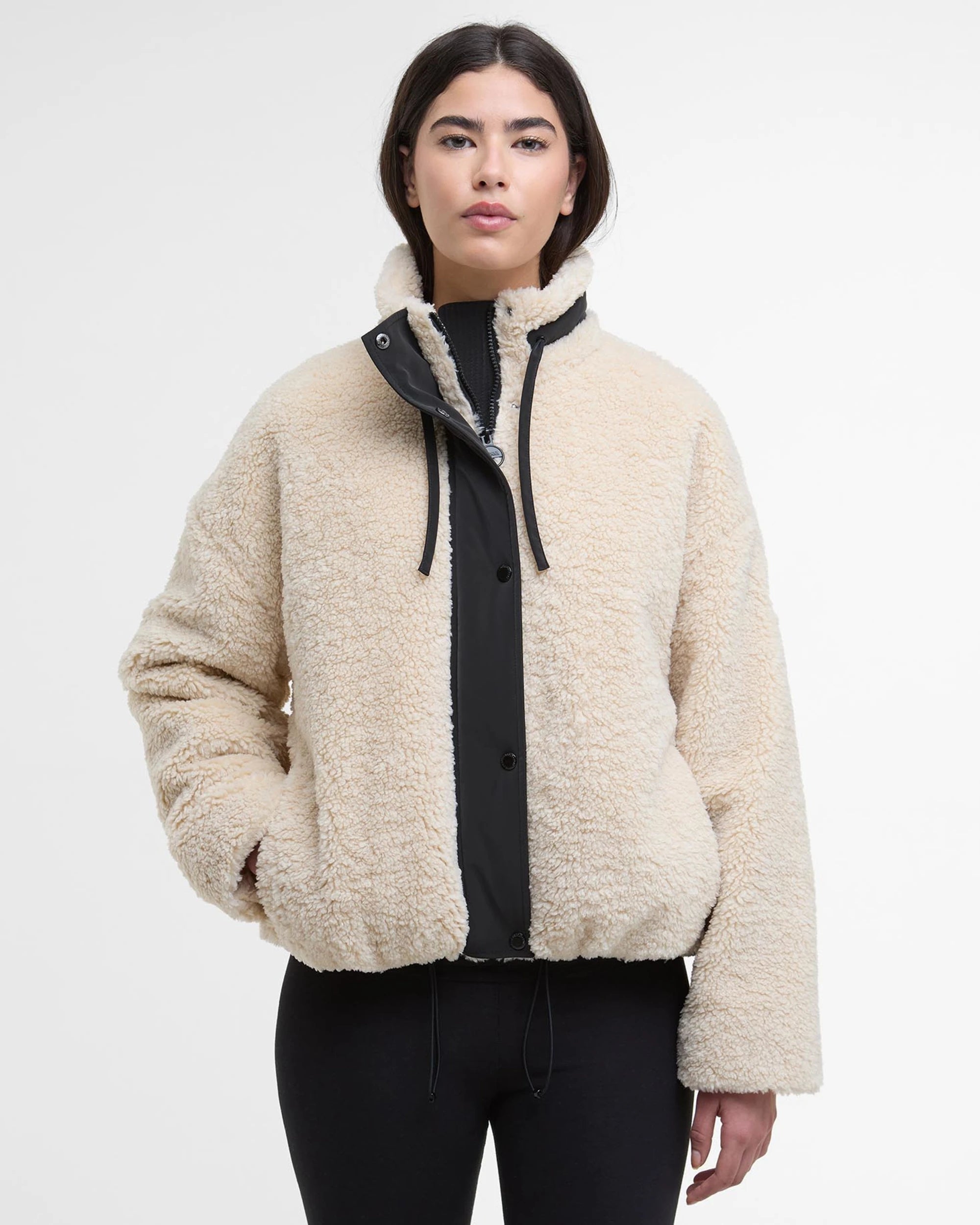 Women's Barbour Palma Fleece in Jasmine Black