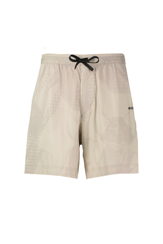 Mens BOSS Green S_Negev Open Beige Relaxed Fit Shorts
