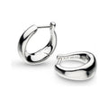 The Kit Heath Bevel Cirque hinged huggie hoops, a silver sterling hoop from Kit Heath, at OD’s Jewellers in St Helens