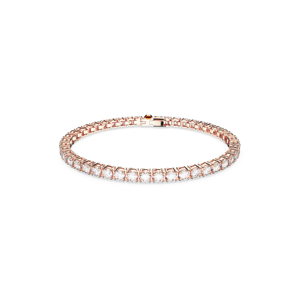 Swarovski Matrix Tennis Bracelet Rose Gold Plated