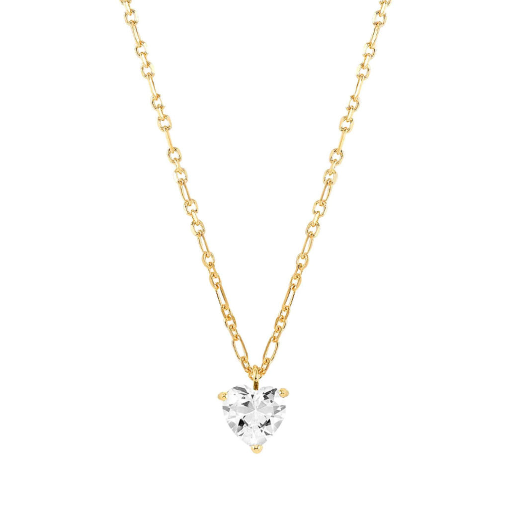 Sparkling Love necklace with silver and gold plated heart pendant detail. Sweet and stylish Nomination jewelry.