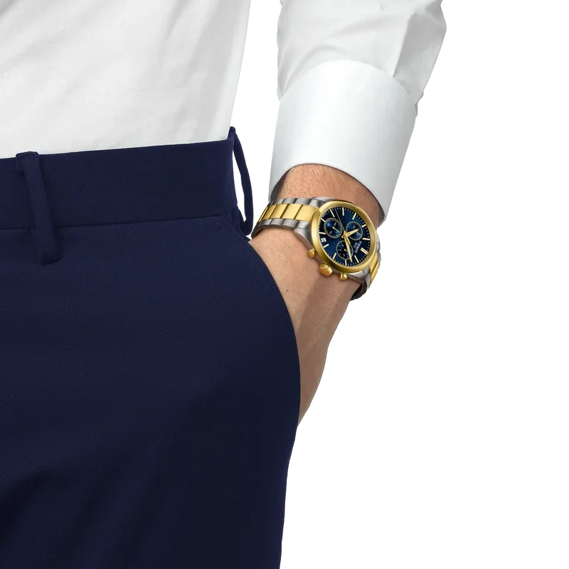 Tissot Mens PR100 Blue Chronograph Dial Bracelet Watch T1504172204100 — view 5