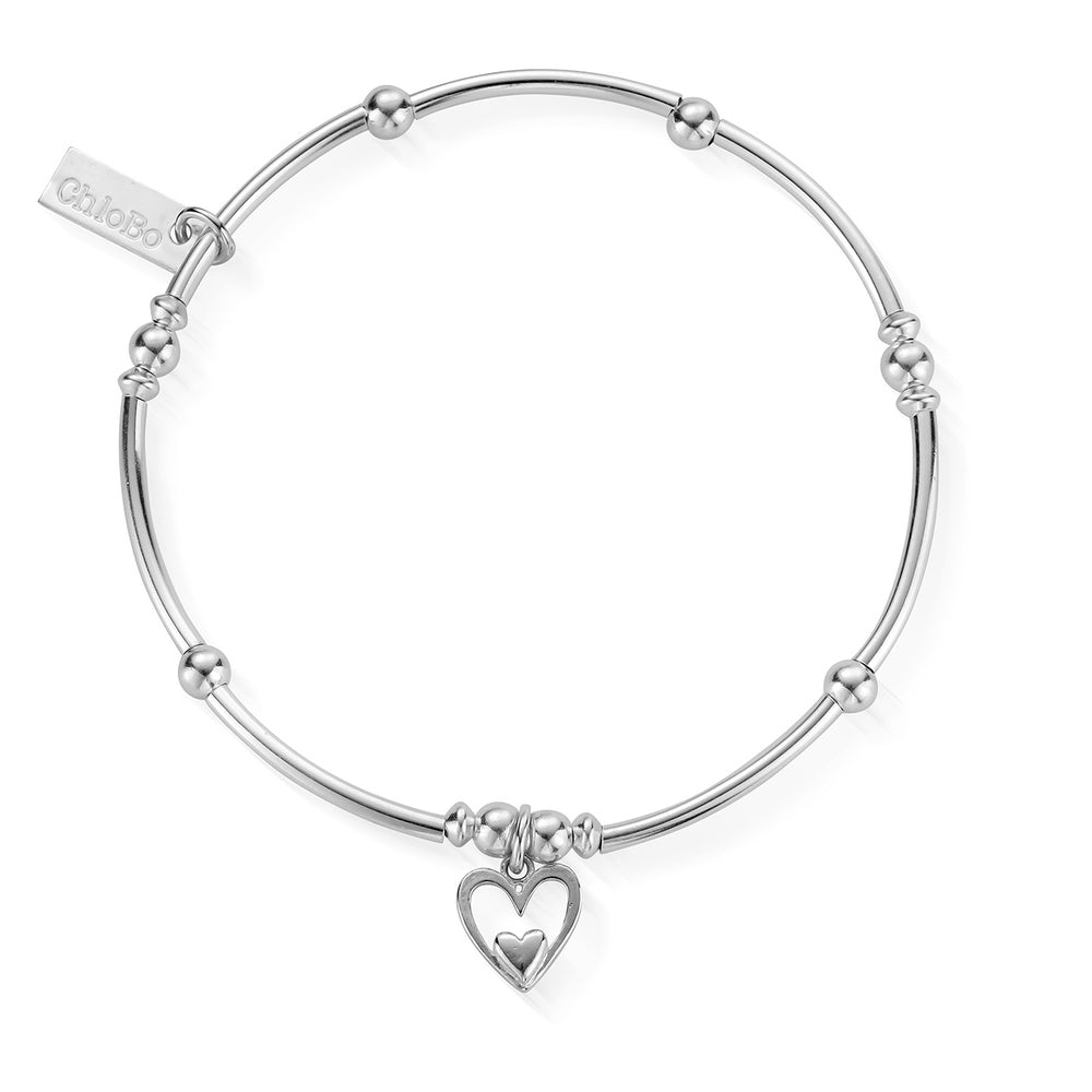 ChloBo Mini Noodle Ball Heart in Heart Bracelet SBMNB732 * SBMNB732