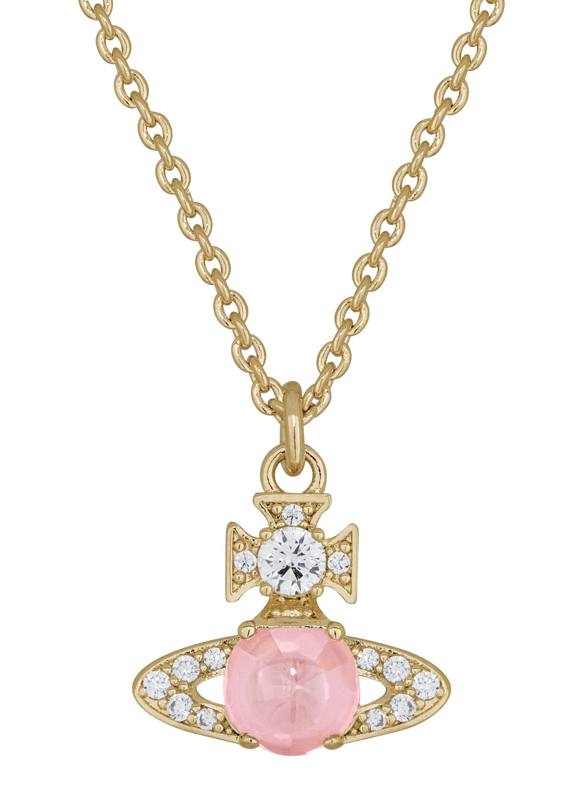 Vivienne Westwood Ondina Pink CZ Necklace 630203JJ-02R604-