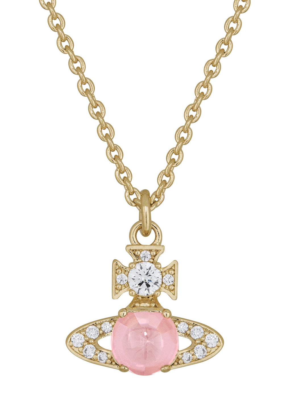 Vivienne Westwood Ondina Pink CZ Necklace 630203JJ-02R604-