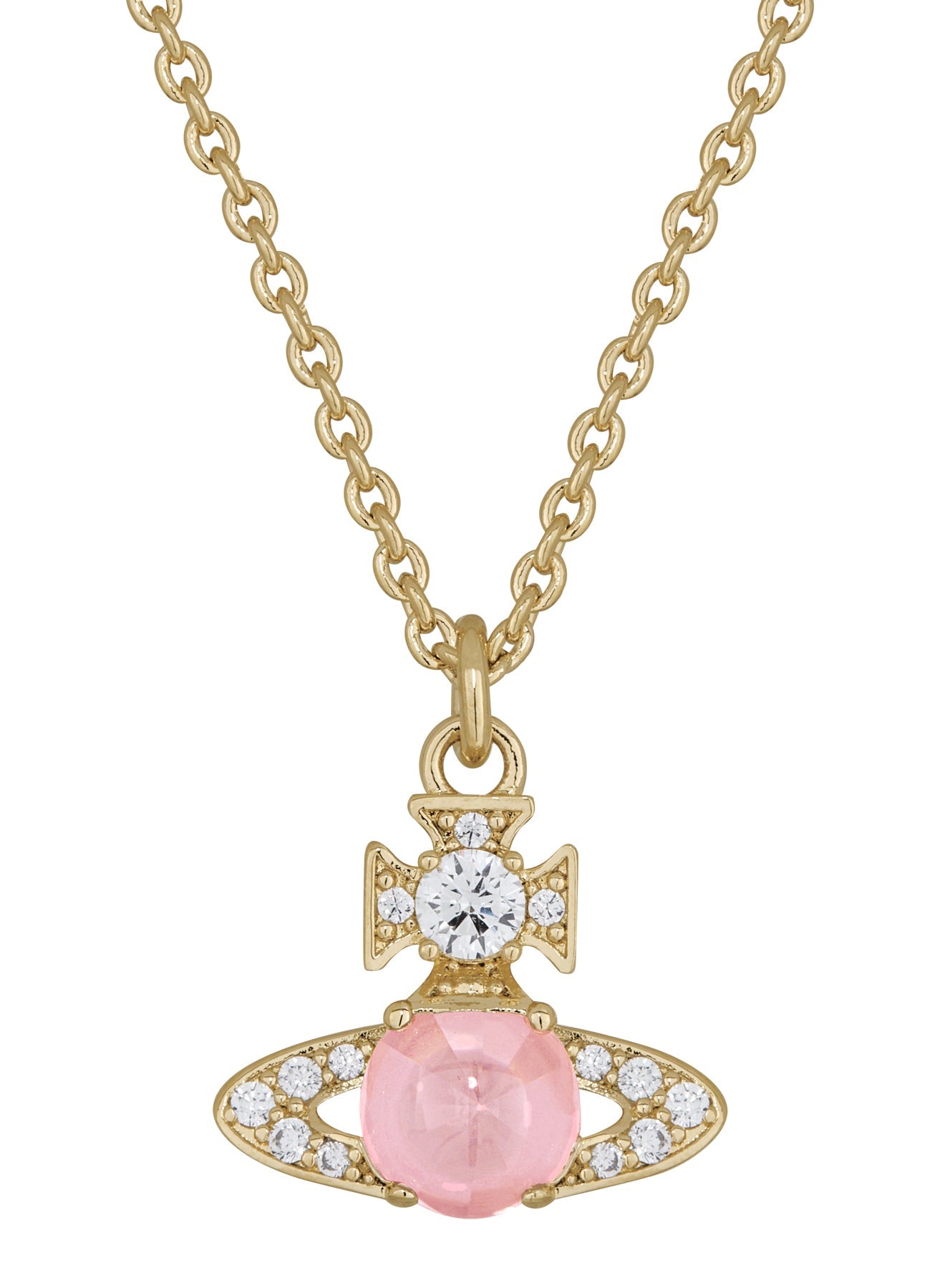 Vivienne Westwood Ondina Pink CZ Necklace 630203JJ-02R604-
