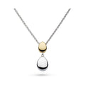 The Kit Heath Coast Pebble double droplet necklace, a silver gold-plated jewelry from Kit Heath, at OD’s Jewellers in St Helens.