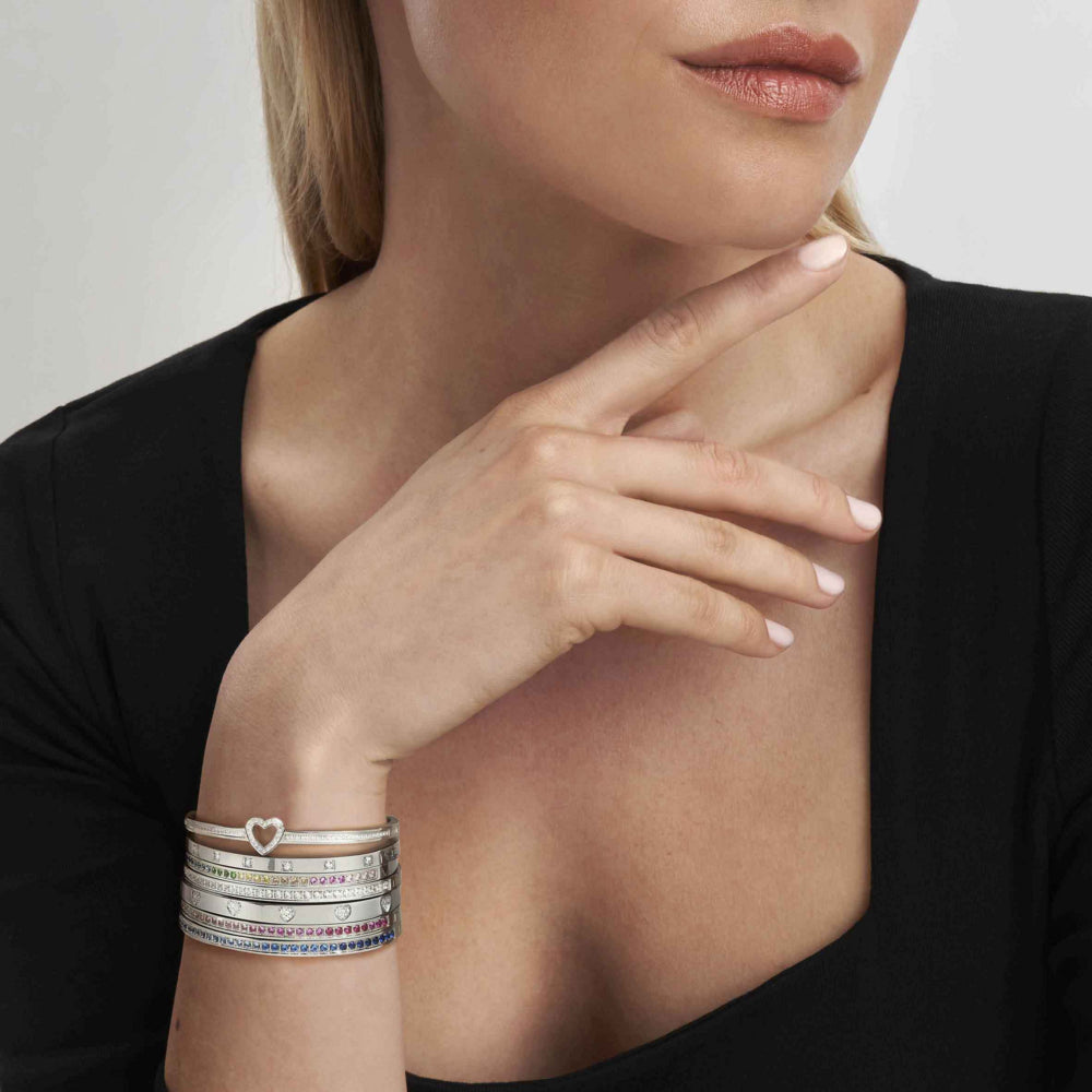 Nomination Pretty Bangles in steel and cz Tree Of Life
